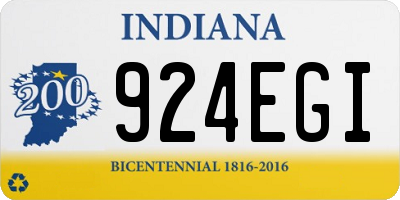 IN license plate 924EGI