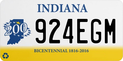 IN license plate 924EGM