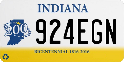 IN license plate 924EGN