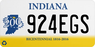 IN license plate 924EGS