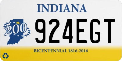 IN license plate 924EGT