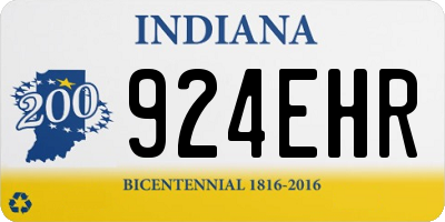IN license plate 924EHR