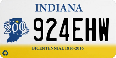 IN license plate 924EHW