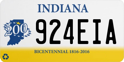 IN license plate 924EIA