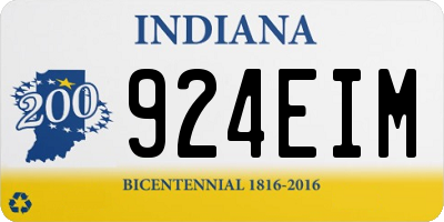 IN license plate 924EIM