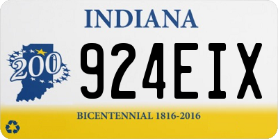 IN license plate 924EIX