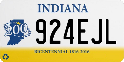 IN license plate 924EJL