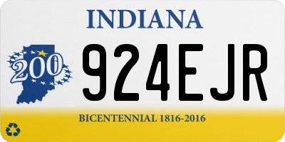 IN license plate 924EJR