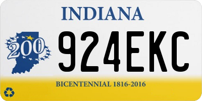 IN license plate 924EKC