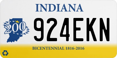 IN license plate 924EKN