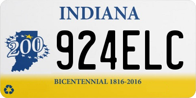 IN license plate 924ELC
