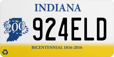 IN license plate 924ELD