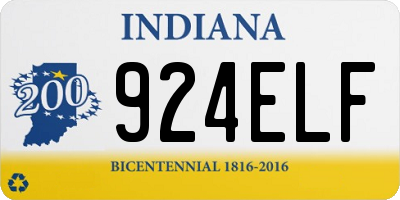 IN license plate 924ELF