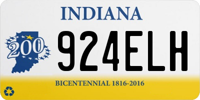 IN license plate 924ELH
