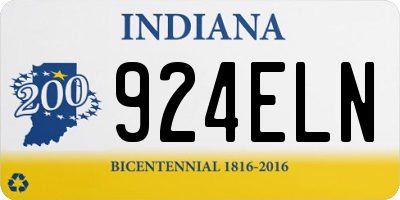 IN license plate 924ELN