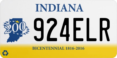 IN license plate 924ELR