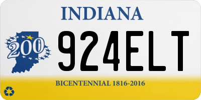 IN license plate 924ELT