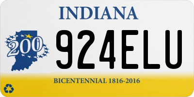 IN license plate 924ELU