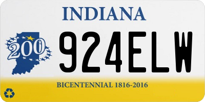 IN license plate 924ELW