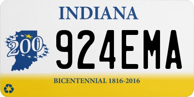 IN license plate 924EMA