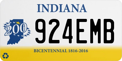 IN license plate 924EMB