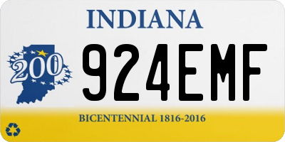 IN license plate 924EMF