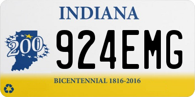 IN license plate 924EMG