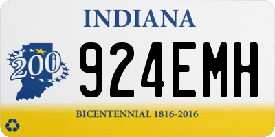 IN license plate 924EMH
