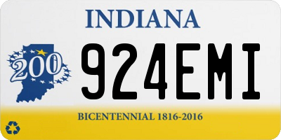 IN license plate 924EMI