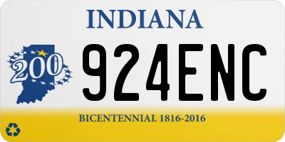 IN license plate 924ENC