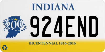 IN license plate 924END