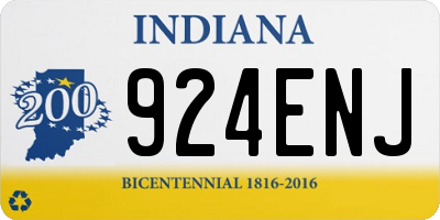 IN license plate 924ENJ