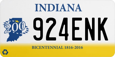 IN license plate 924ENK