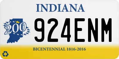 IN license plate 924ENM