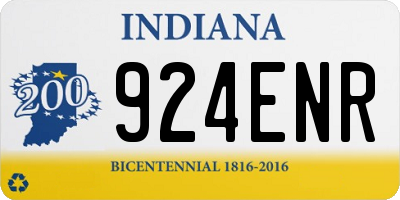 IN license plate 924ENR