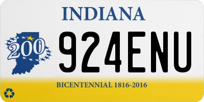 IN license plate 924ENU