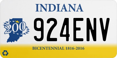 IN license plate 924ENV