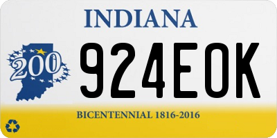 IN license plate 924EOK