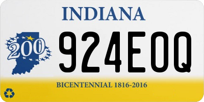 IN license plate 924EOQ