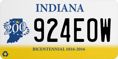 IN license plate 924EOW