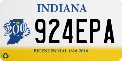 IN license plate 924EPA