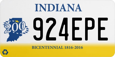 IN license plate 924EPE