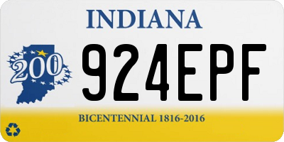 IN license plate 924EPF