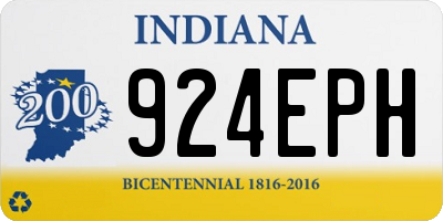 IN license plate 924EPH