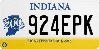 IN license plate 924EPK