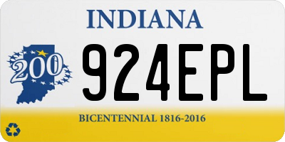 IN license plate 924EPL