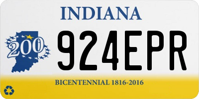 IN license plate 924EPR