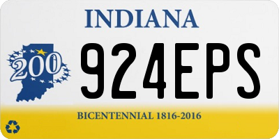 IN license plate 924EPS