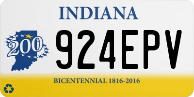 IN license plate 924EPV