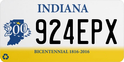 IN license plate 924EPX